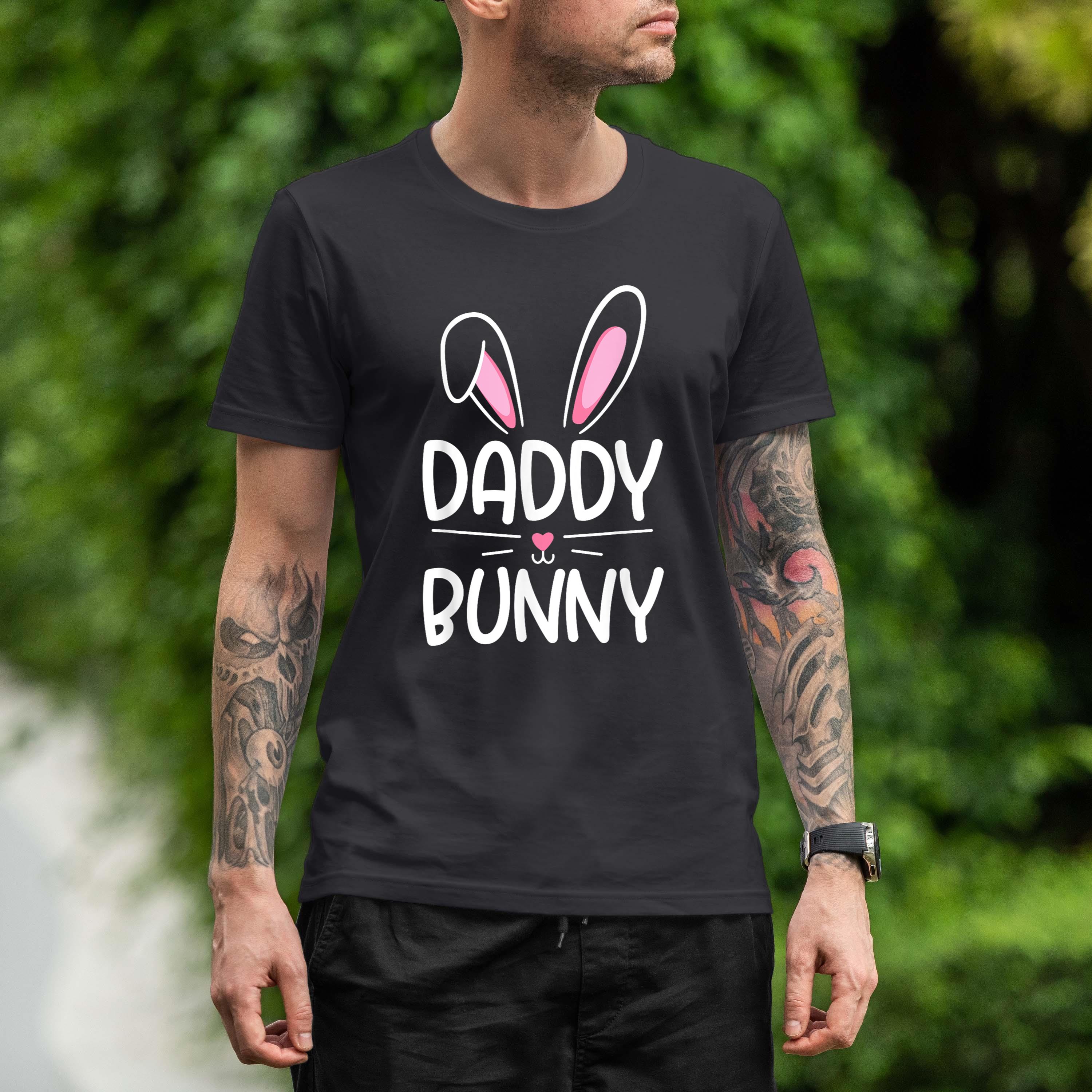 Cute Daddy Bunny Happy Easter Day Men Women Matching Family Shirt 